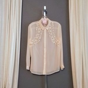 Romeo and Juliet Couture Off-White Cream Blouse